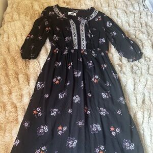Old Navy Black Floral Dress